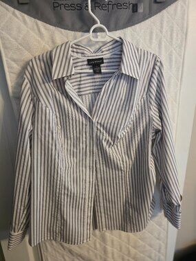 White striped dress shirt